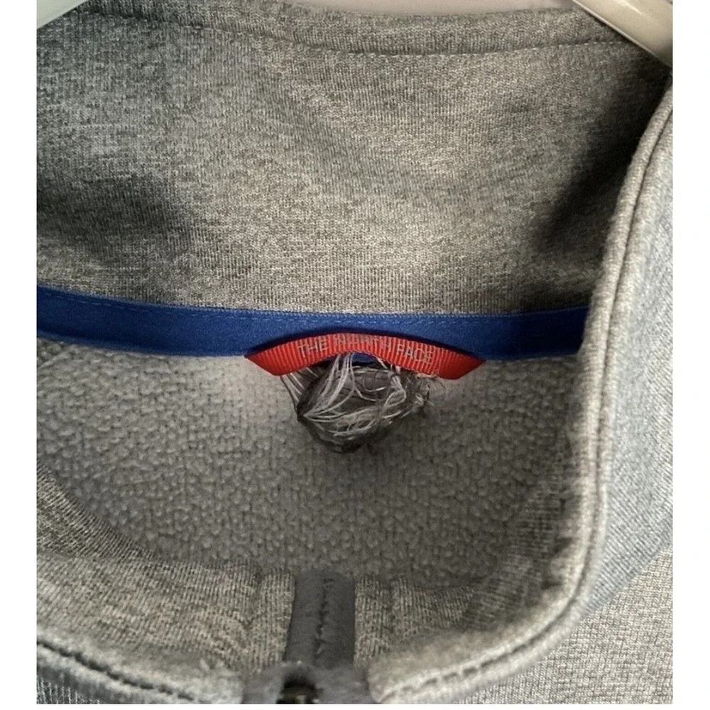 The North Face Men's‎ Gray Fleece Pullover 1/2 Zip Logo Pockets Size M